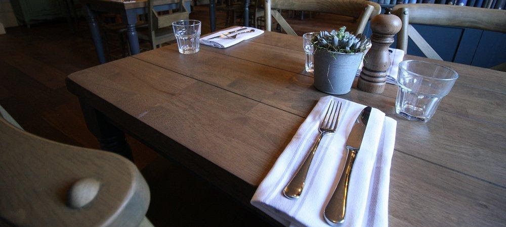 Table with place setting