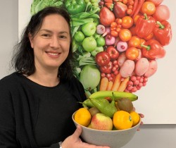 Emma with fruit bowl