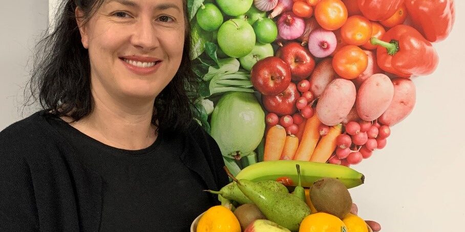 Emma with fruit Emma with fruit bowl