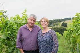 Paul and Lynn Langham at the vineyard