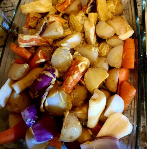 honey roasted veg