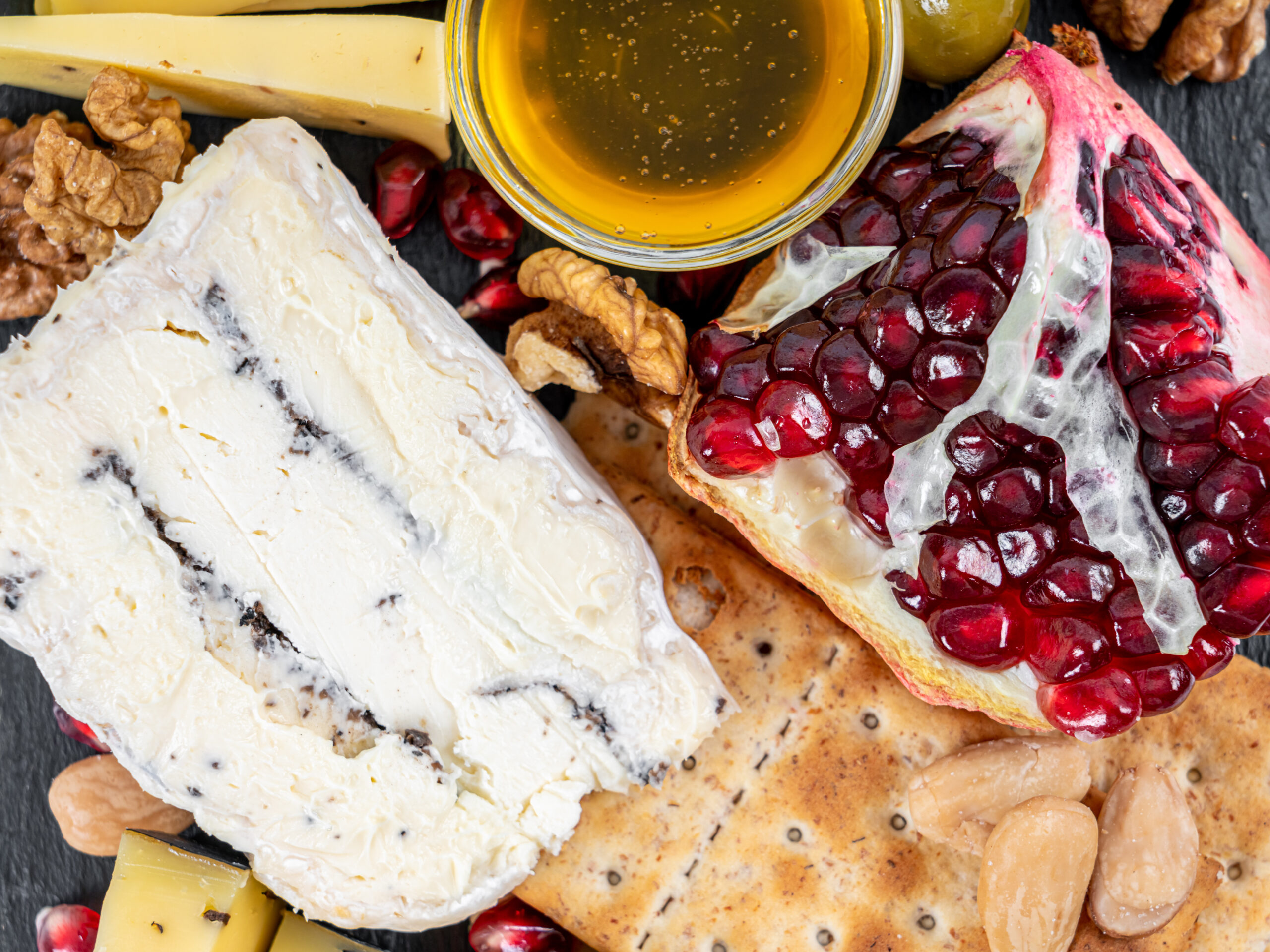 Food Platter With Truffle Cheese