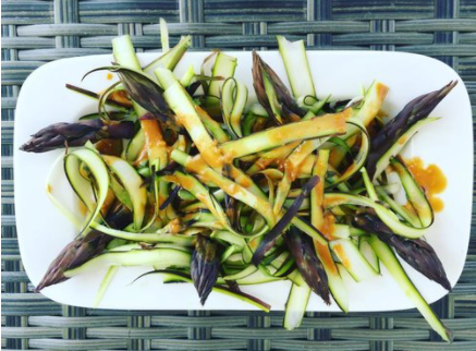 Shaved asparagus salad