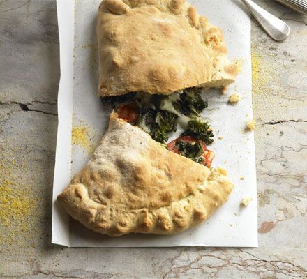 calzone with greens