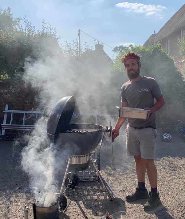 Will with his BBQ