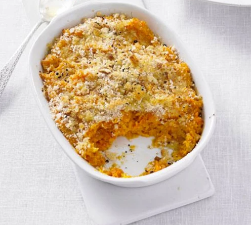 baked carrot mash
