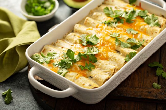 mushroom enchiladas adobe stock image