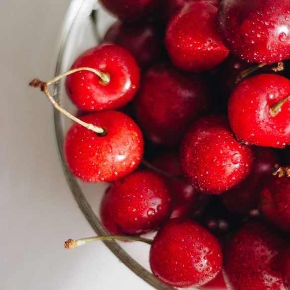 cherries in a bowl