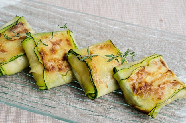 zucchini ravioli with shrimp – spanish food