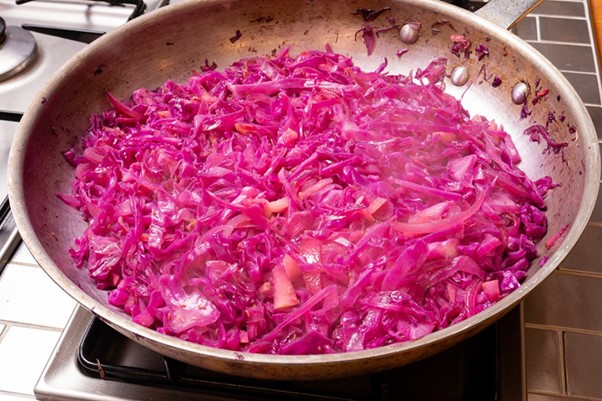 red cabbage sauteed