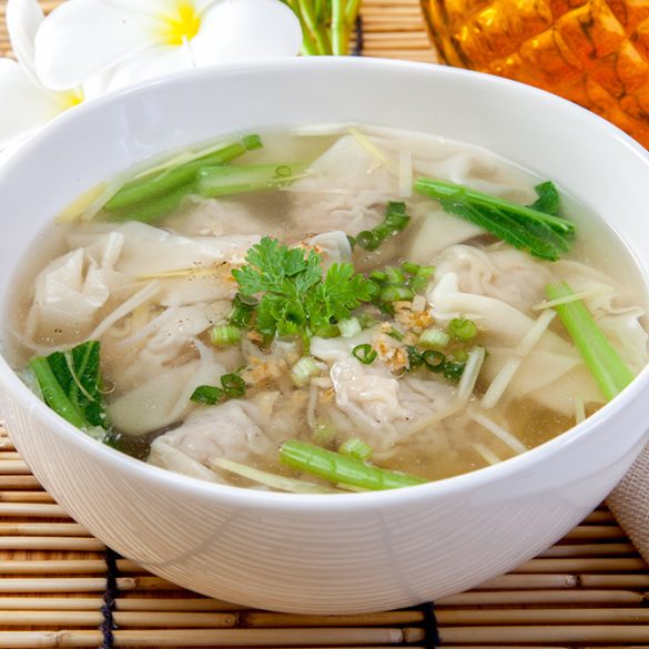 soup with dumplings, wonton soup