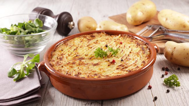 baked potato, minced beef- traditional hachis parmentier- shepherd’s pie