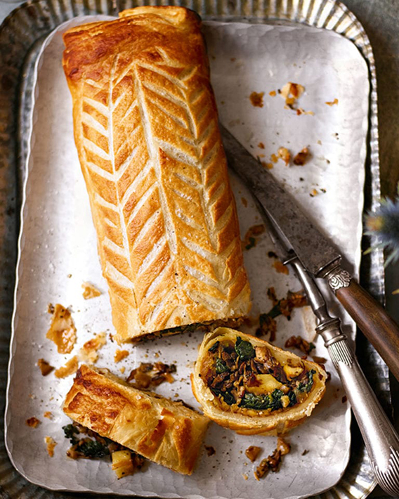 Parsnip and porchini wellington