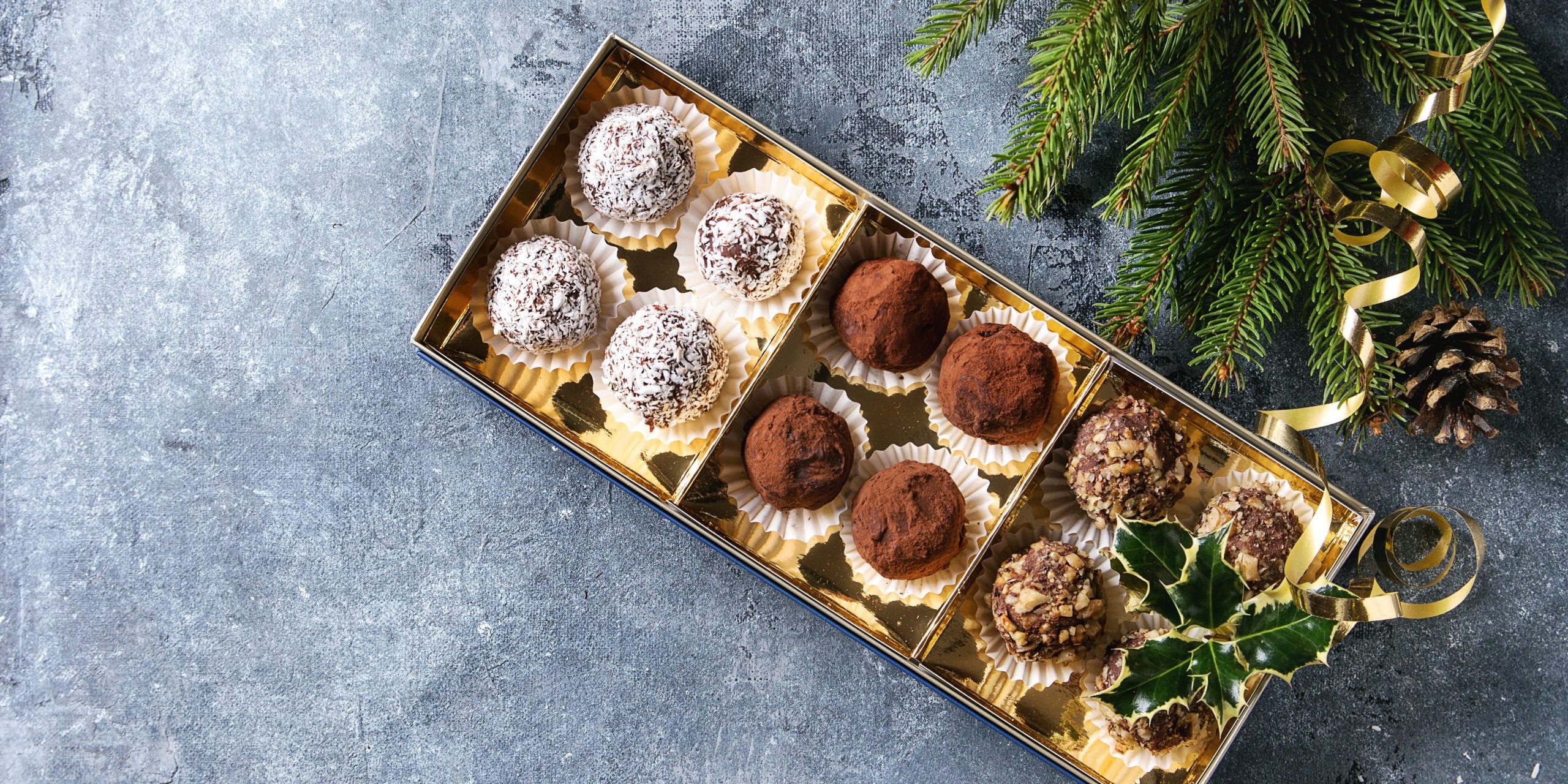 Christmas chocolate truffles