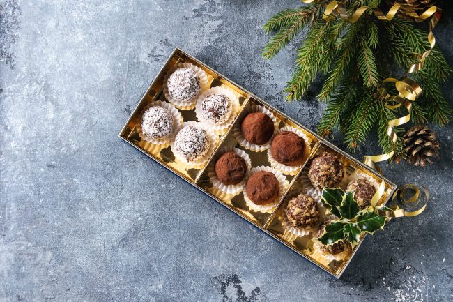 Christmas chocolate truffles
