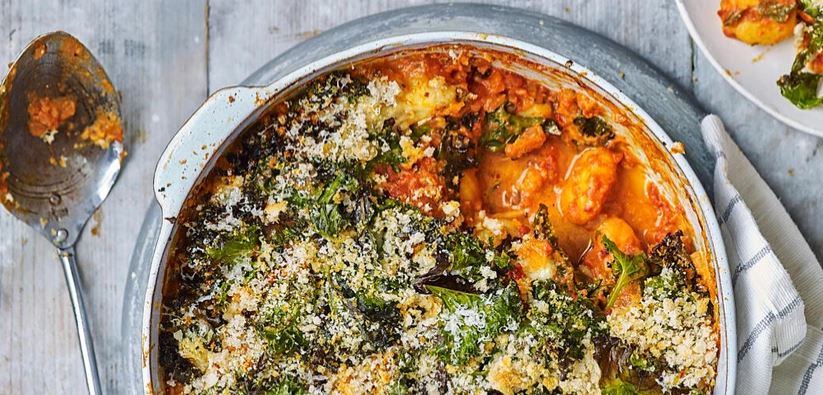 Kale and gnocchi parmesan bake
