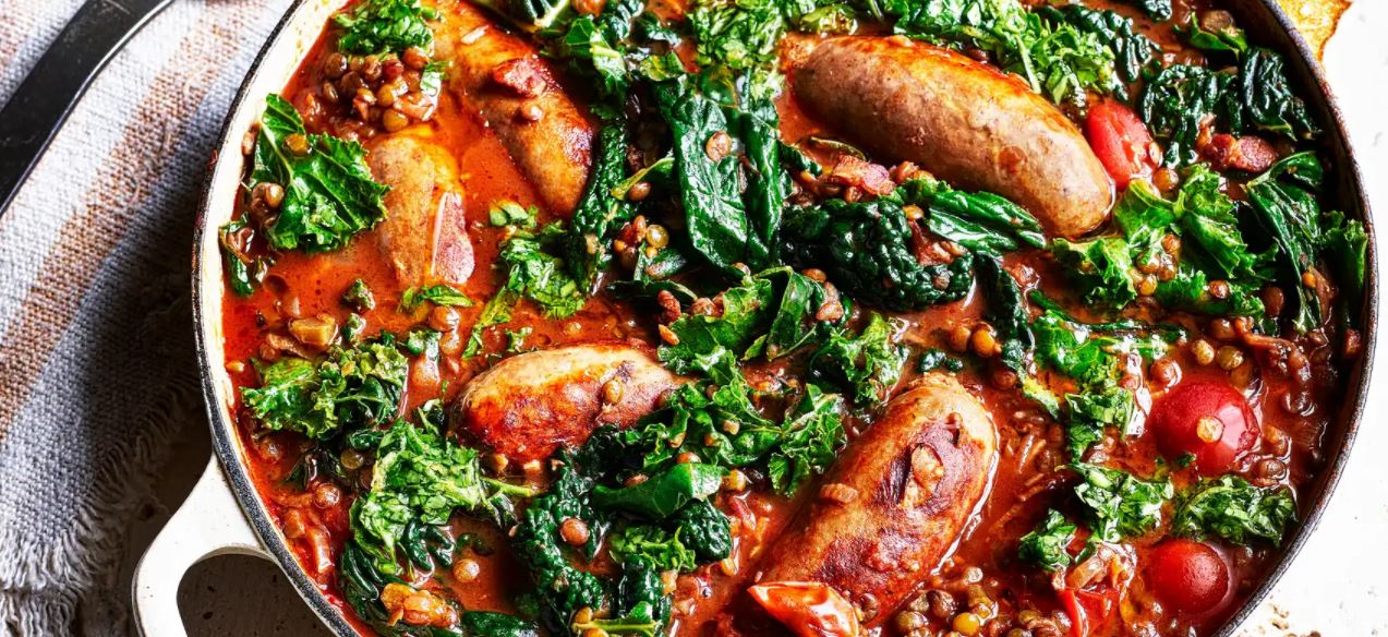 sausage and kale stew