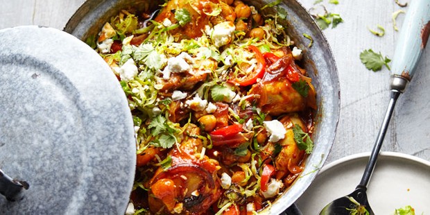 Spiced brussels tagine