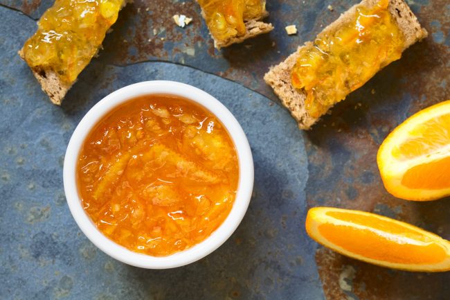 Orange Jam in Bowl