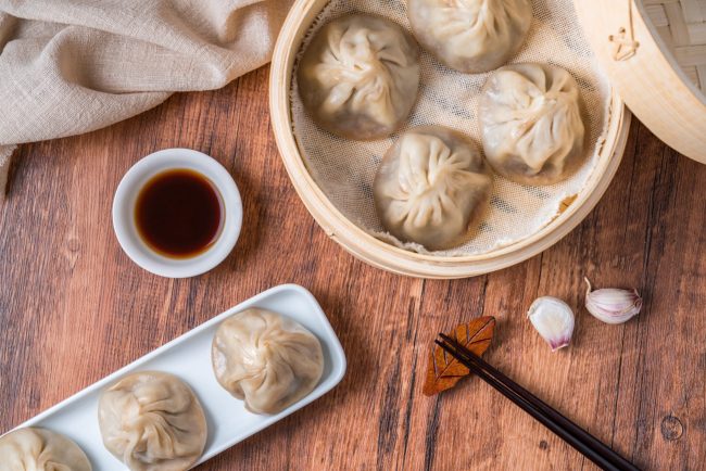 Fresh meat dumplings, a specialty gourmet in Wuxi, Jiangsu, China