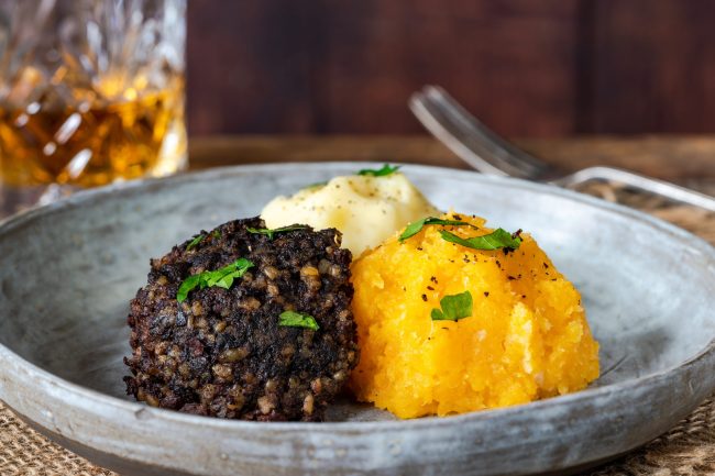 Haggis, neeps and tatties