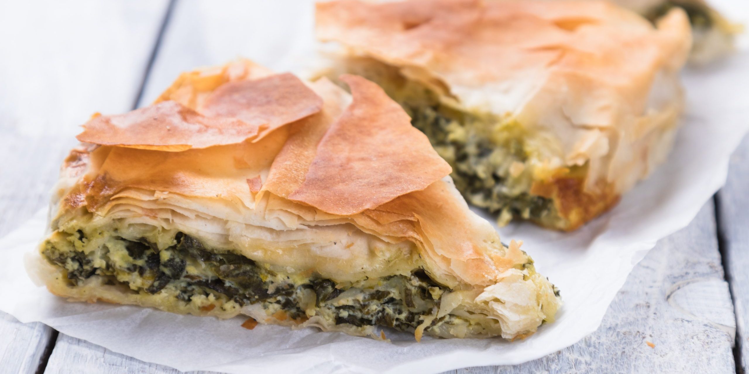 Phyllo pastry spinach pie