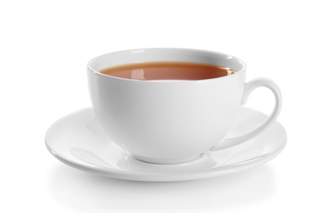 Cup of tea isolated on white background