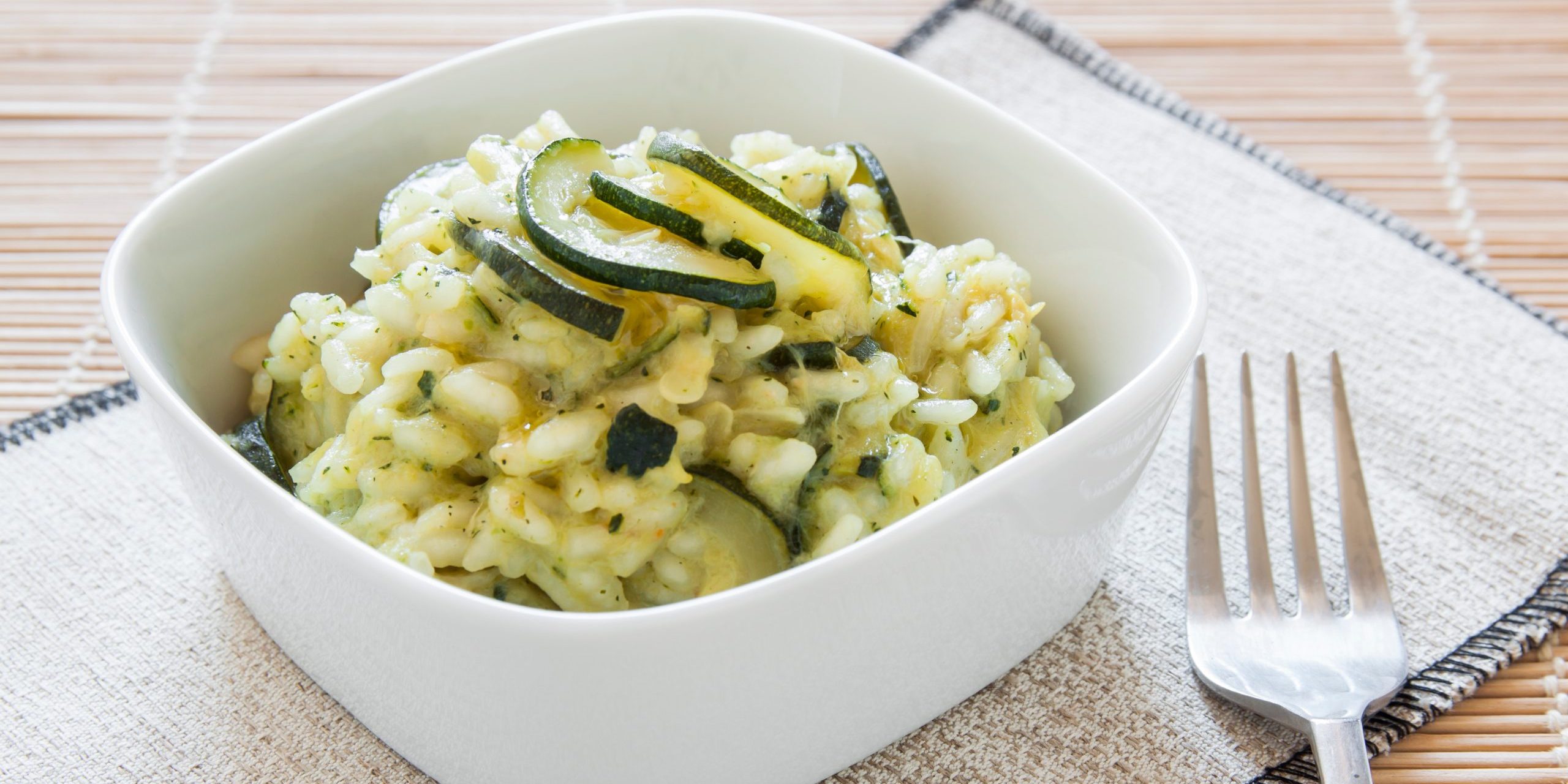 risotto with zucchini, italian food recipe
