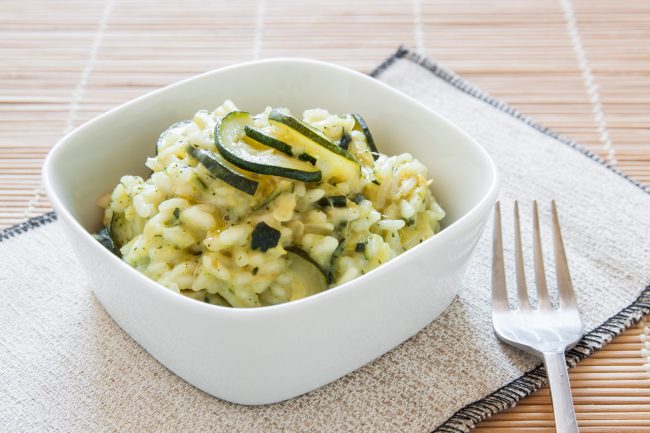 risotto with zucchini, italian food recipe