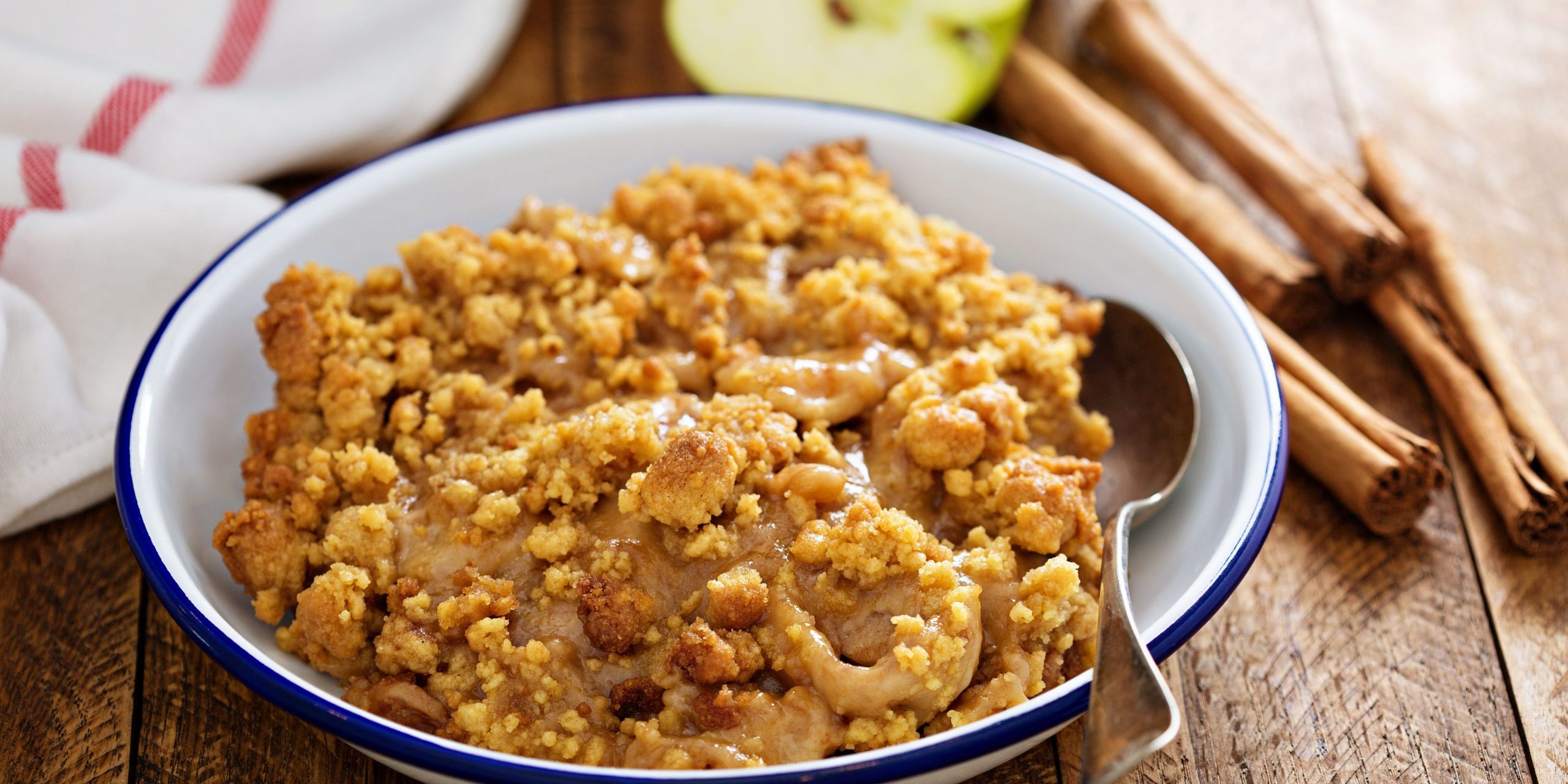 Caramel apple crumble
