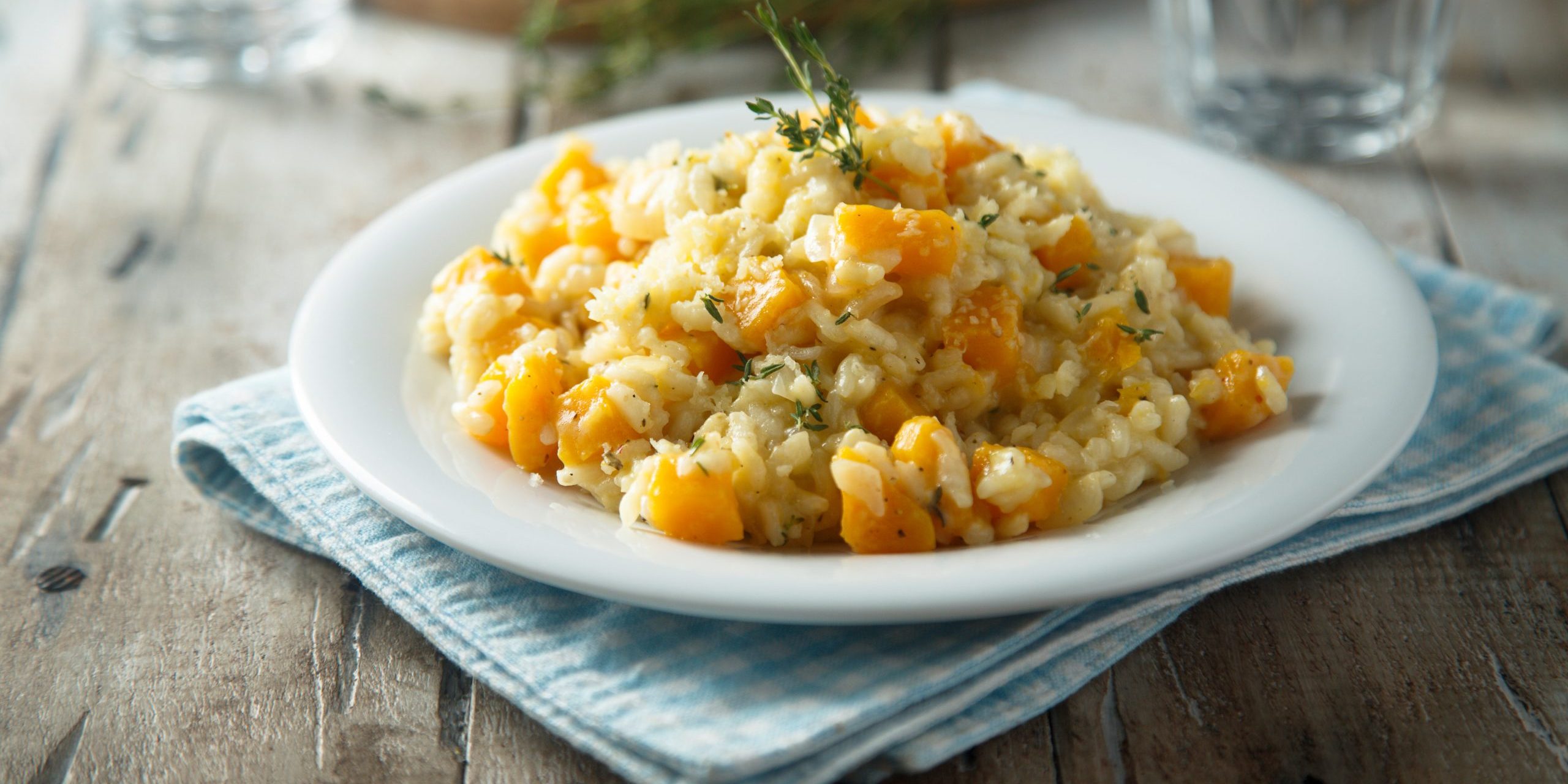 Pumpkin risotto with fresh thyme