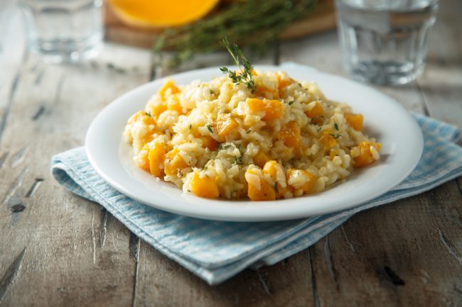 Pumpkin risotto with fresh thyme