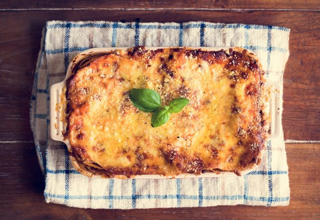 Homemade lasagna food photography recipe idea