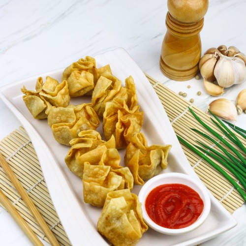 Siomay Goreng or Pangsit Goreng, Indonesian popular street food, Siomay Goreng or Pangsit Goreng, Indonesian popular street food,
