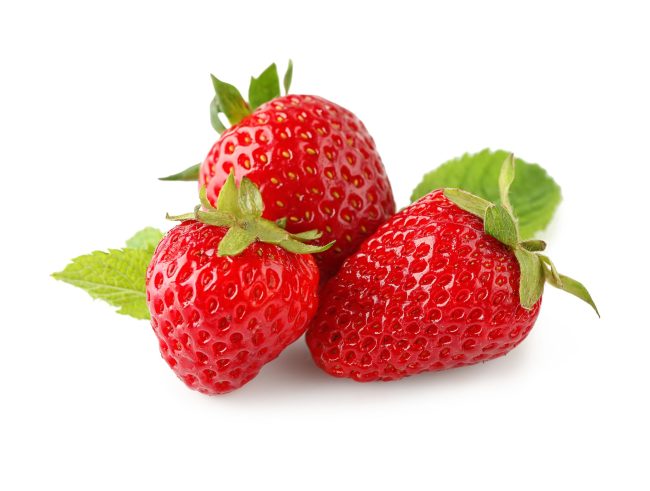 Strawberries, isolated on white
