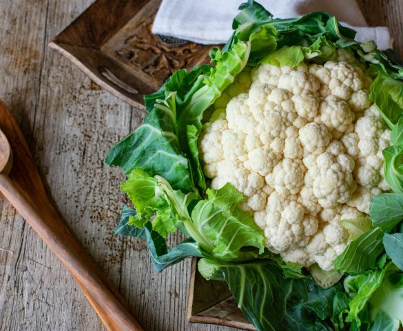 raw and uncooked cauliflower