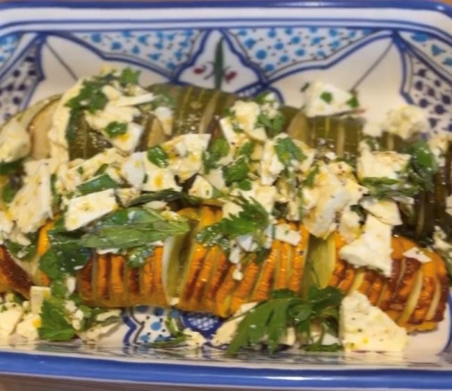 hassleback courgettes