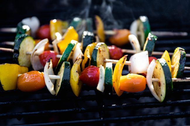 Grilling Veggie Kebabs
