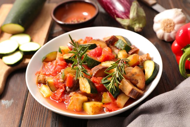 ratatouille,healthy vegetarian meal