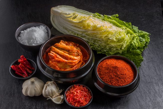 白菜キムチと韓国食材 Chinese cabbage kimchi Korea gour