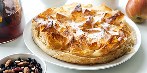 Lighter apple and pear pie