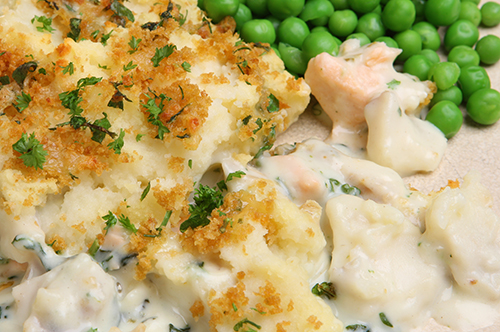 Fish Pie with Peas