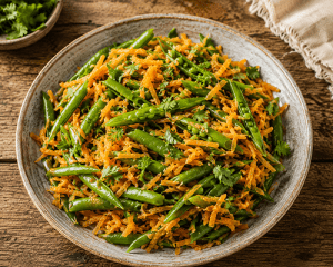 Carrot and sugar snap salad